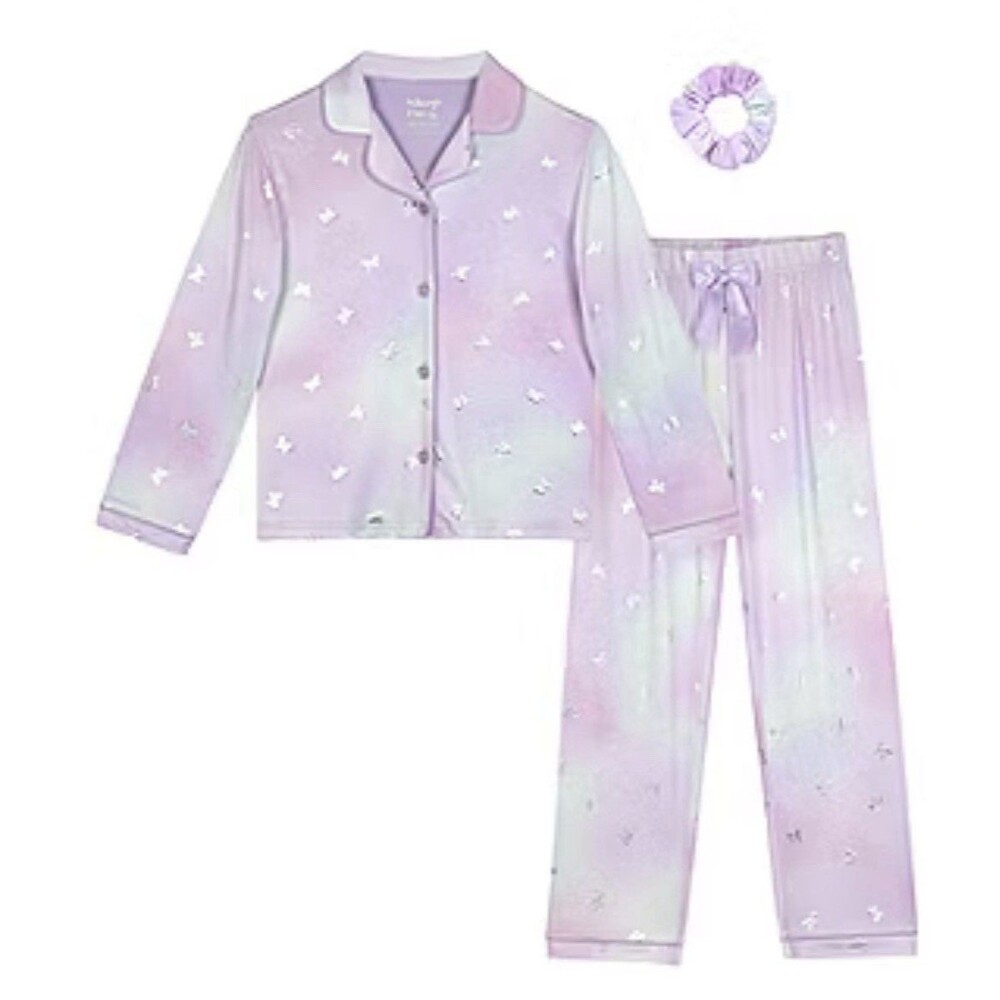 Sleep On It Little & Big Kid Girls Long Sleeve 3-pc. Pajama Set 4/5 A1